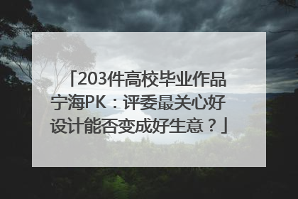 203件高校毕业作品宁海PK：评委最关心好设计能否变成好生意？