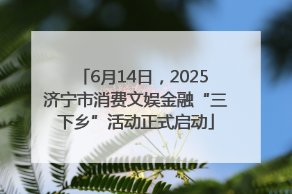 6月14日，2025济宁市消费文娱金融“三下乡”活动正式启动