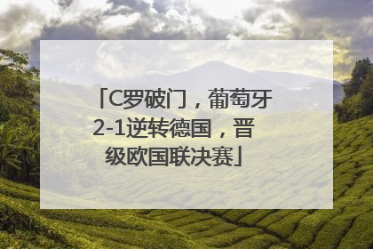 C罗破门，葡萄牙2-1逆转德国，晋级欧国联决赛