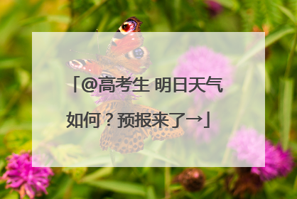 @高考生 明日天气如何？预报来了→