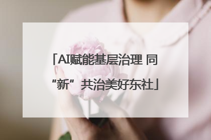 AI赋能基层治理 同“新”共治美好东社