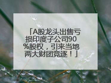 A股龙头出售亏损印度子公司90%股权，引来当地两大财团竞逐！